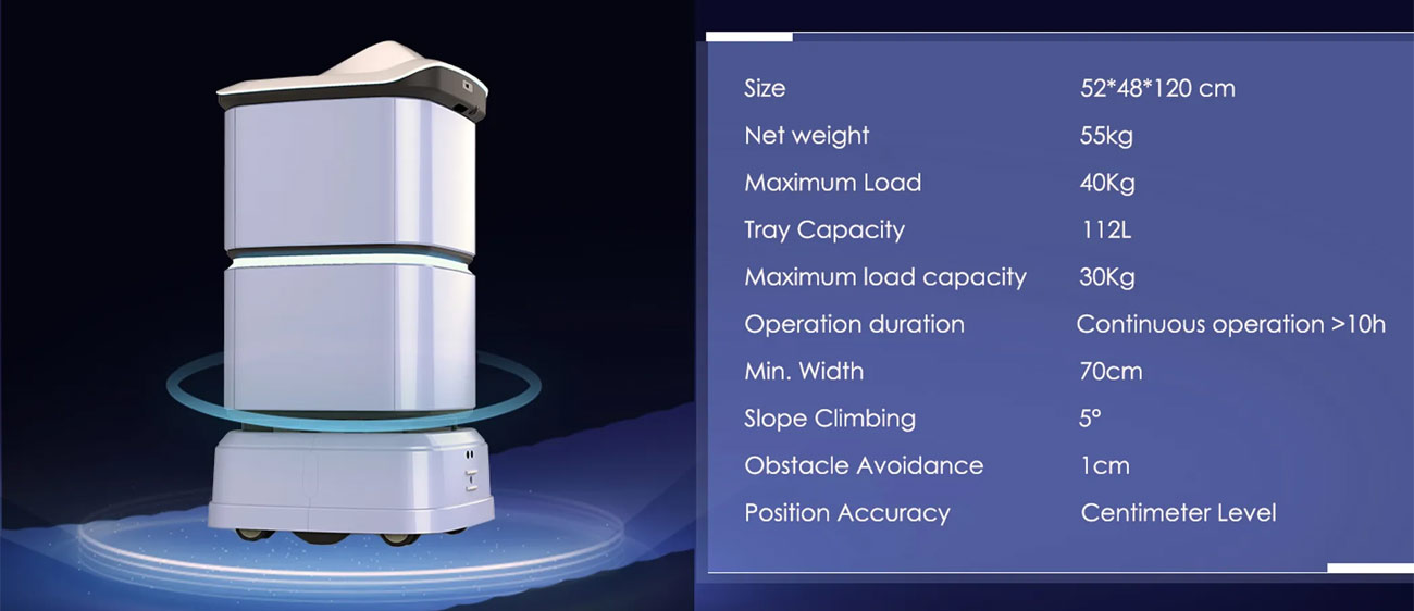 Anewtech-Systems-Hotel-Delivery-Robot-with-4-Closed-Compartments-specification